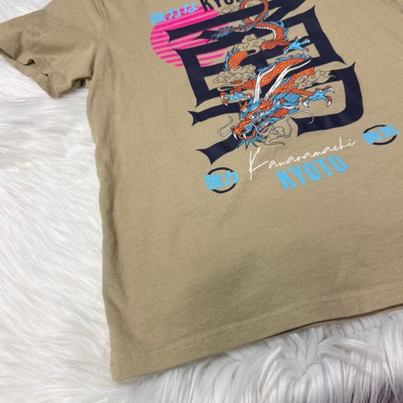 Primark Tan Dragon Graphic Short Sleeve Shirt - Boys Size 8–9 Years - Picture 7 of 14